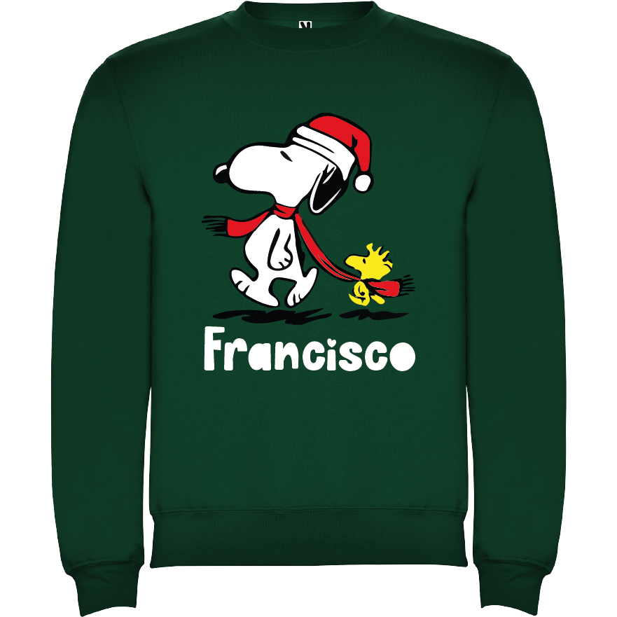 Sudadera navideña de Snoopy - Papá Noel
