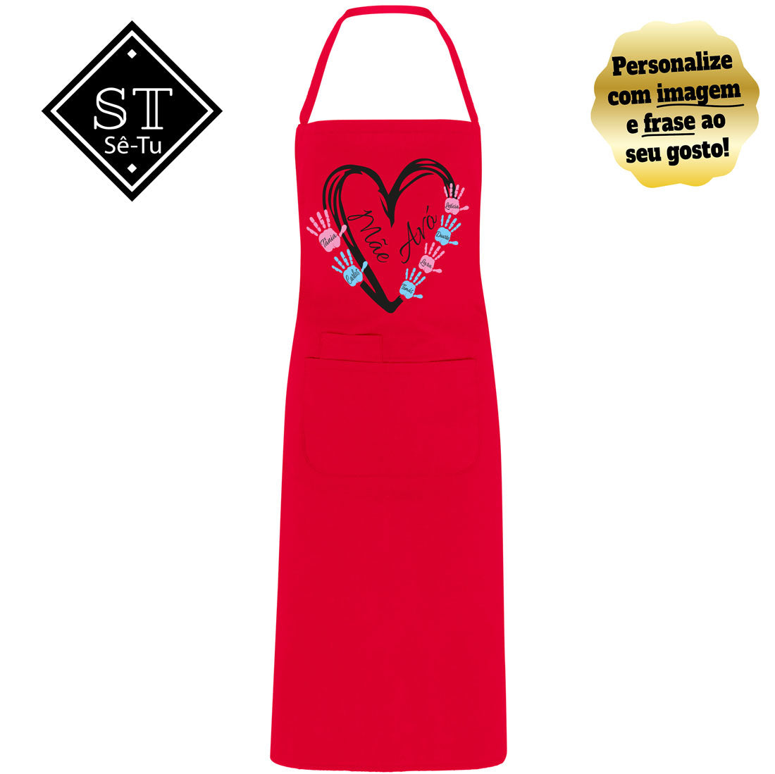 Mother and Grandmother Heart Apron (Names)