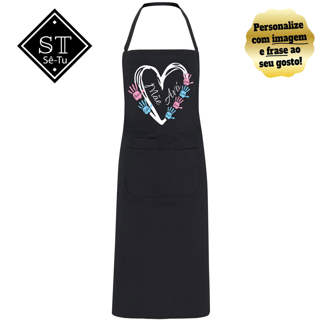 Mother and Grandmother Heart Apron (Names)
