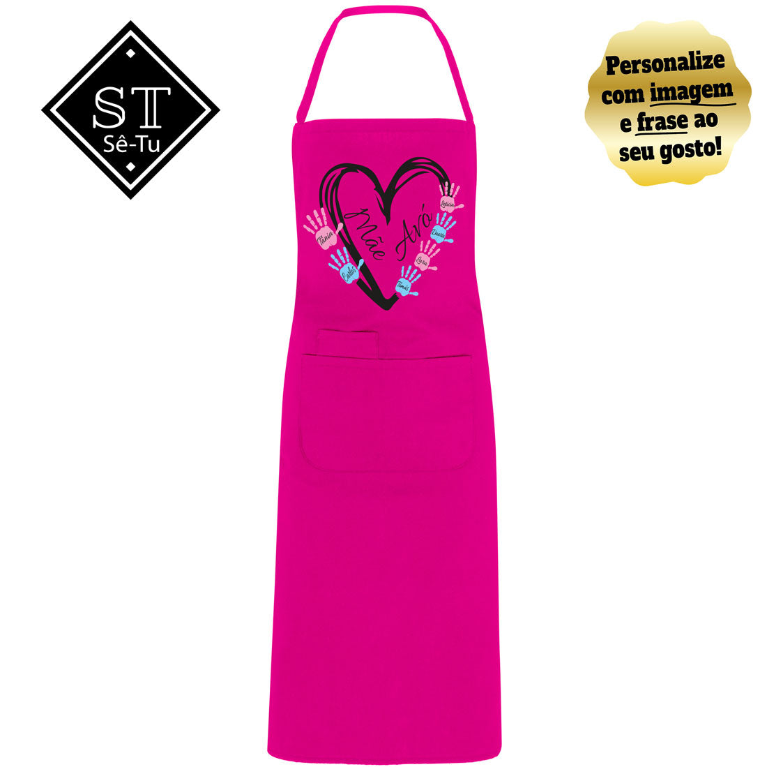 Mother and Grandmother Heart Apron (Names)