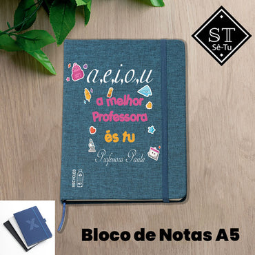 Bloco de Notas Professora A.E.I.O.U
