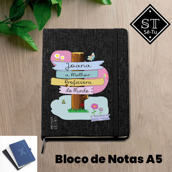 Bloc de notas con el mejor banner para profesores