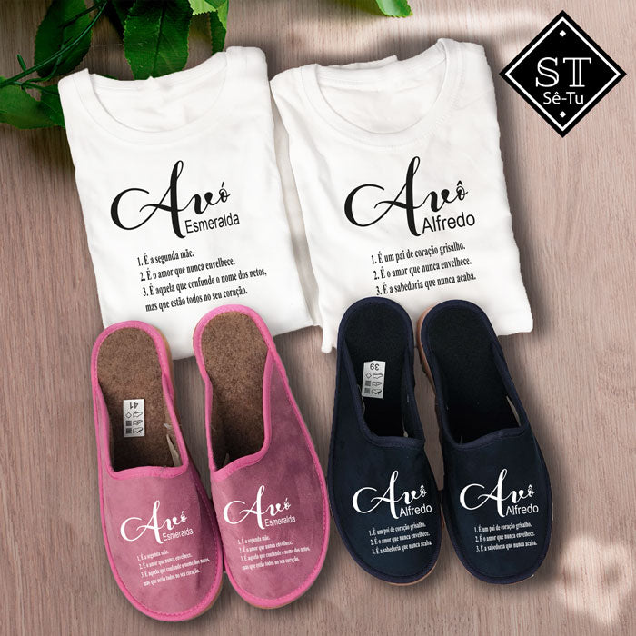 Pack T-shirt + Canecas Avós com nome