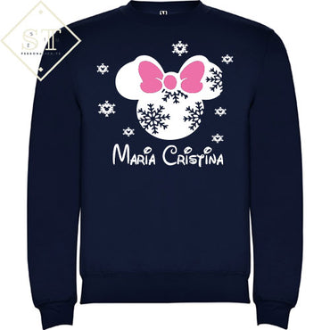 Sudadera navideña de Mickey Mouse con copos de nieve para niños