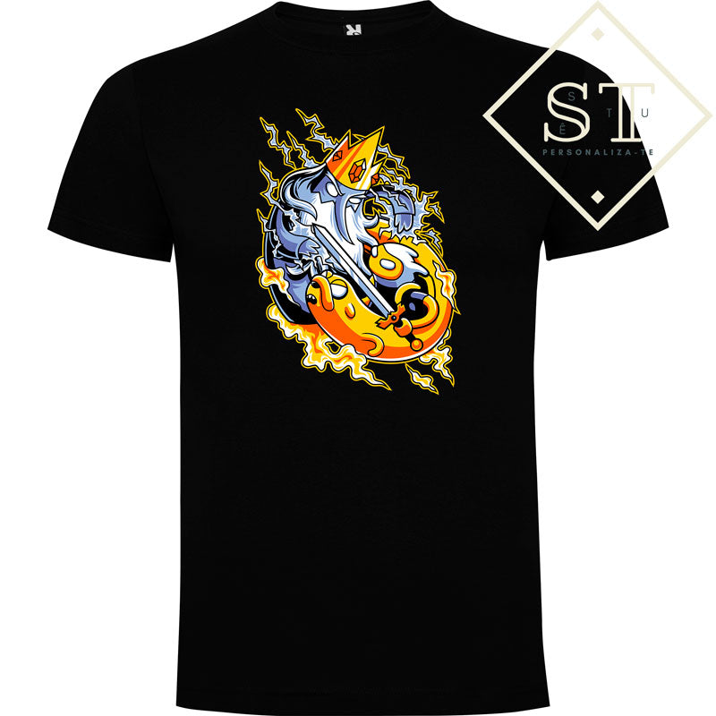 T-shirt Adventure time (U1129)GK preto