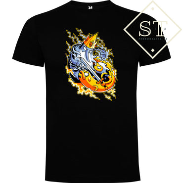 T-shirt Adventure time (U1129)GK preto