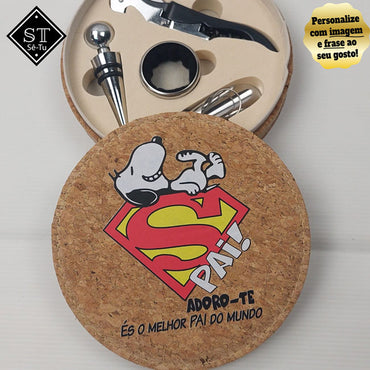Conjunto vinho SNoopy És o Melhor pai do Mundo