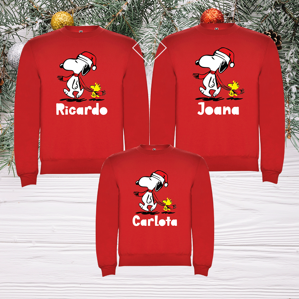 Sudadera navideña de Snoopy - Papá Noel