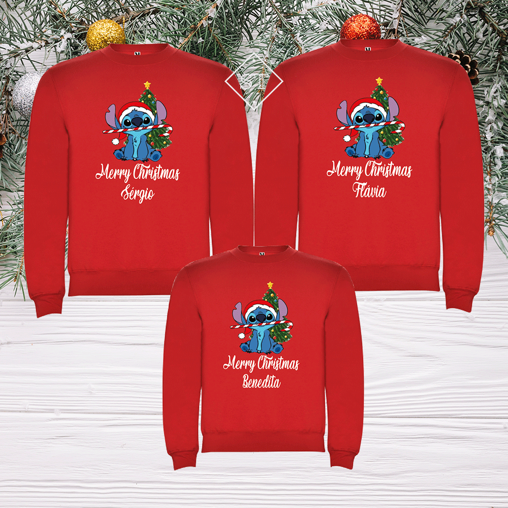 Sudadera navideña de Stitch 3 - Niños