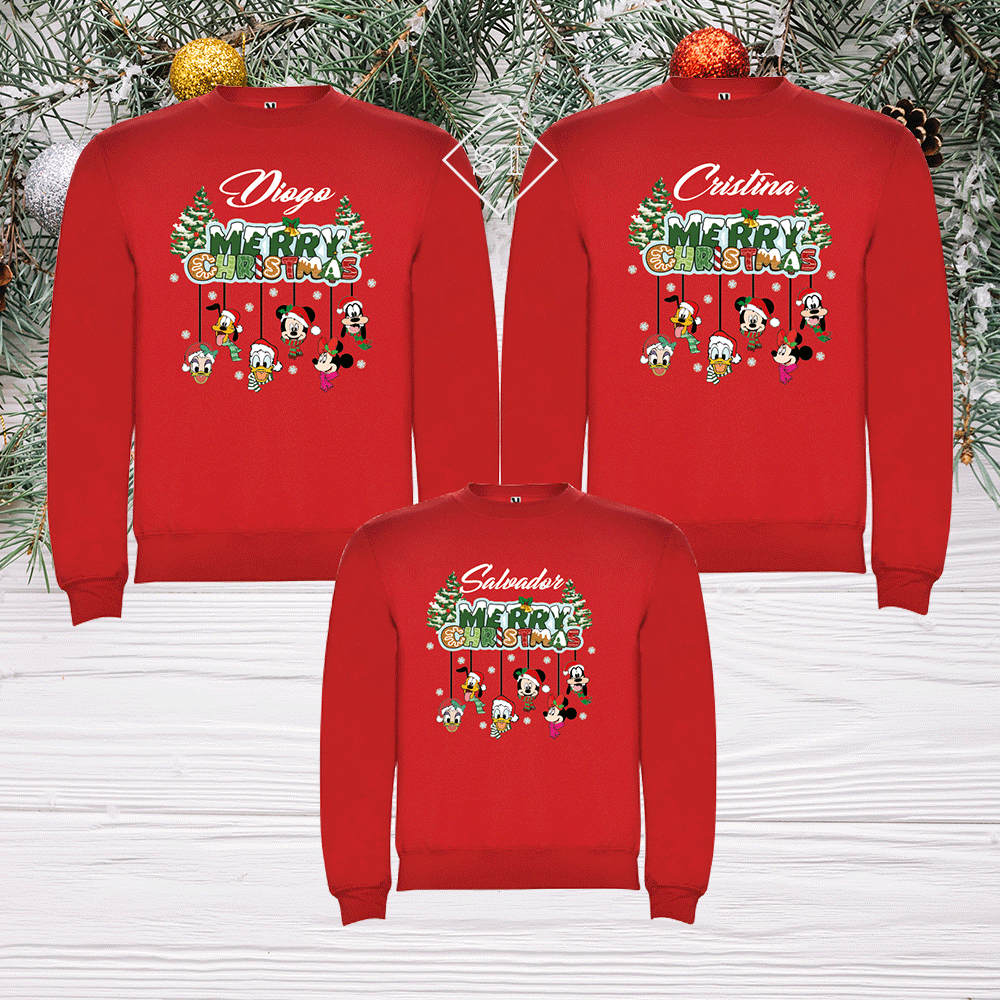 Sweatshirt Mickey Pendurado Natal - Mamã