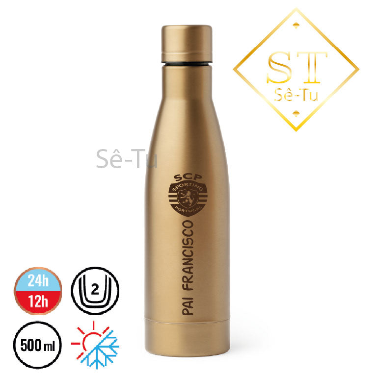 Botella térmica deportiva con nombre del padre