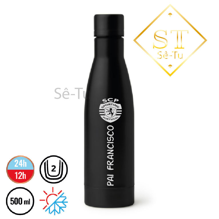 Botella térmica deportiva con nombre del padre