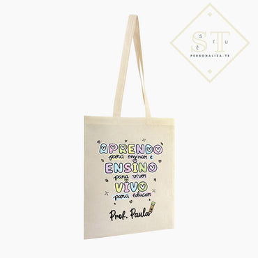 Tote Bag Aprendo para ensinar - Sê-Tu