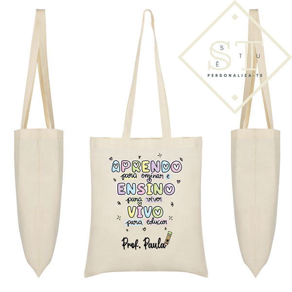 Tote Bag Aprendo para ensinar - Sê-Tu