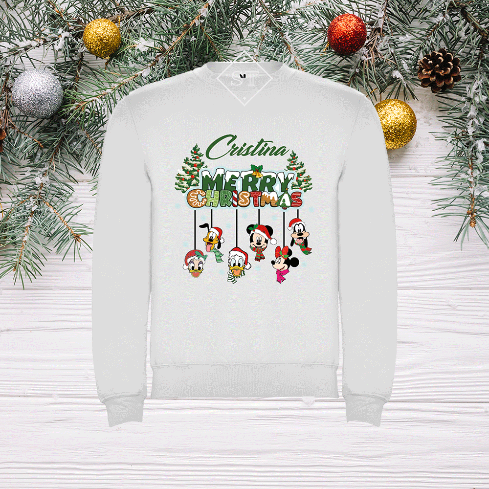Sweatshirt Mickey Pendurado Natal - Mamã