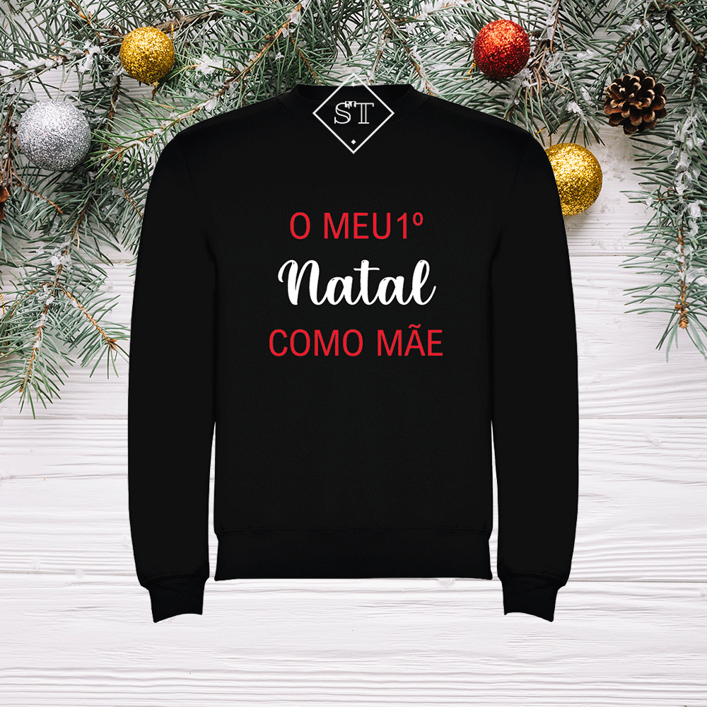 Sweatshirt Primeiro Natal - Mamã