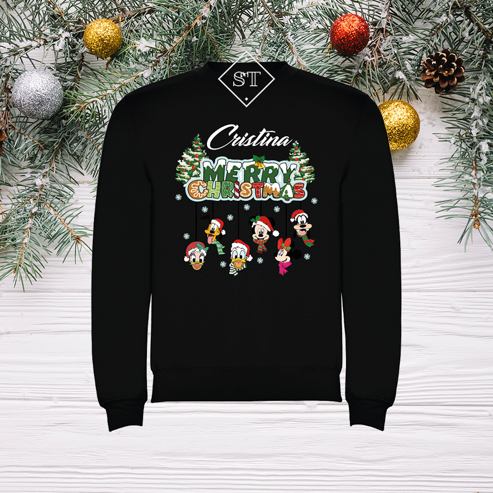 Sweatshirt Mickey Pendurado Natal - Mamã