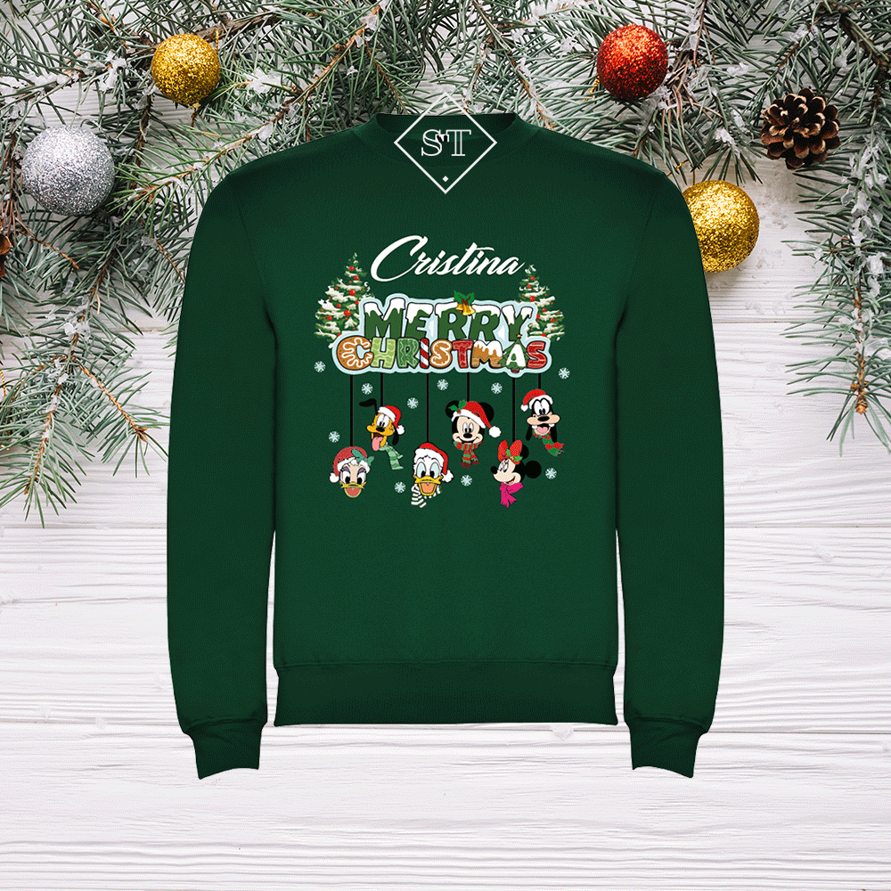 Sweatshirt Mickey Pendurado Natal - Mamã