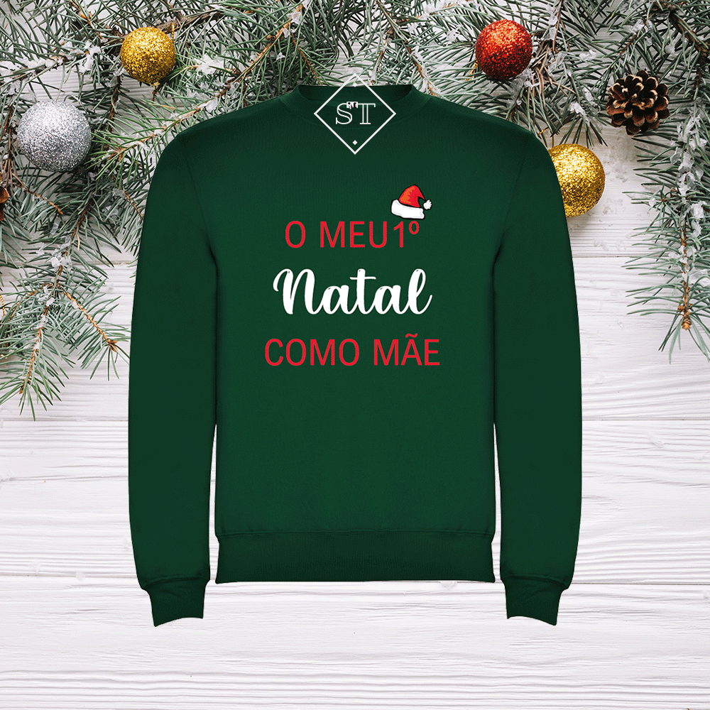 Sweatshirt Primeiro Natal - Mamã