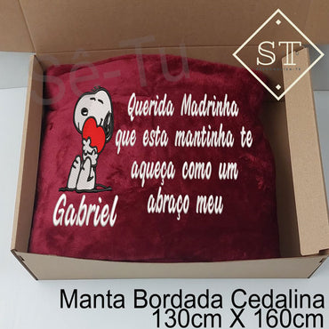 Manta de Snoopy Abraza a mi madrina