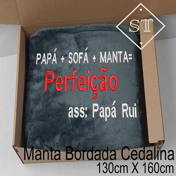 Manta para papá + Sofá + Manta