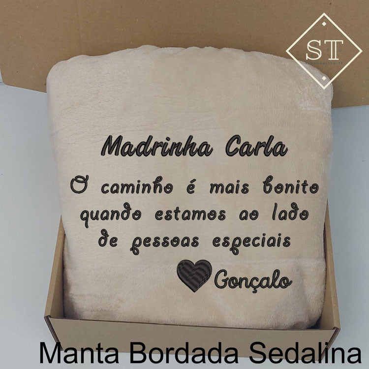 Manta Madrinha Caminho mais Bonito ao Lado Pessoas Especiais