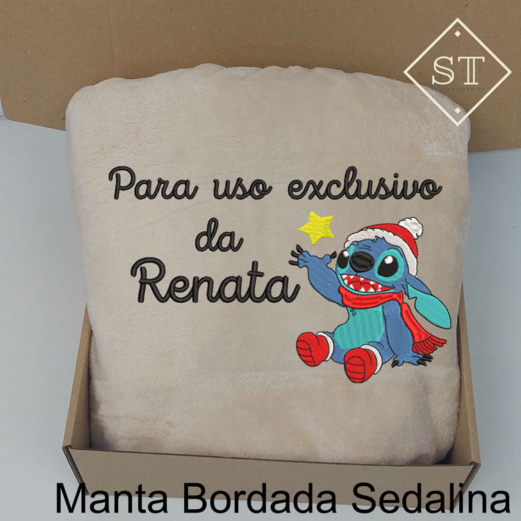 Manta Stitch - Para Uso Exclusivo (Nome)