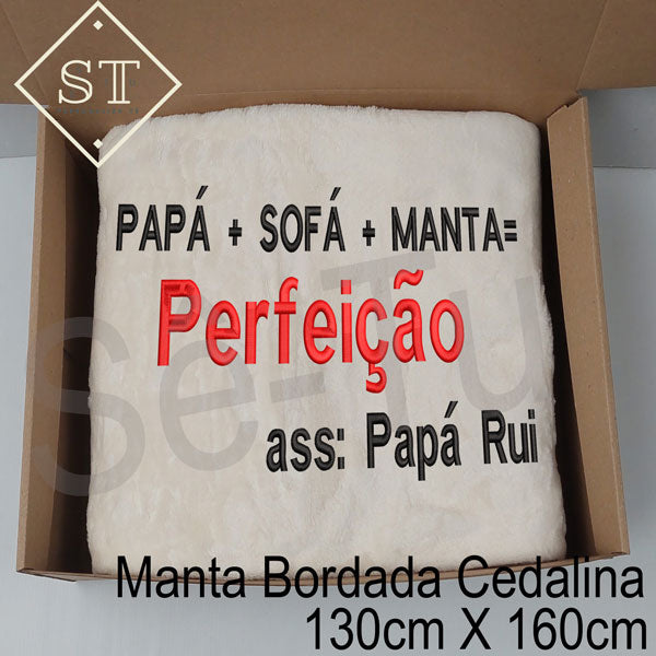 Manta para papá + Sofá + Manta