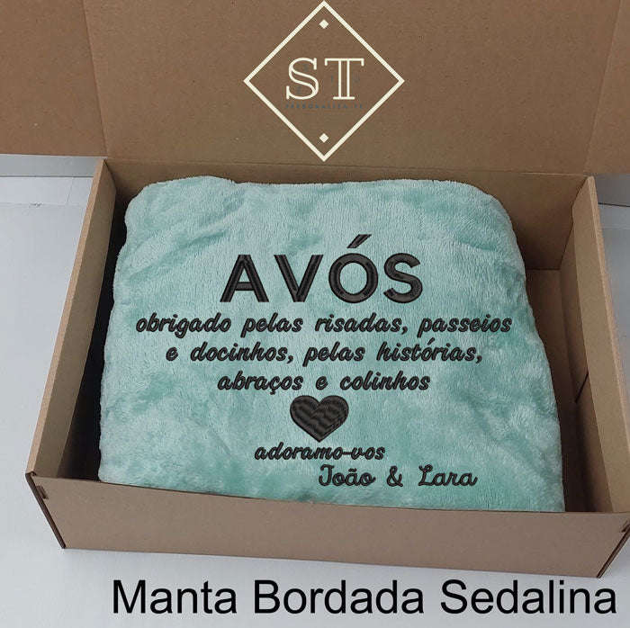 Manta Avós Obrigado pelas Risadas, Docinhos, Histórias....