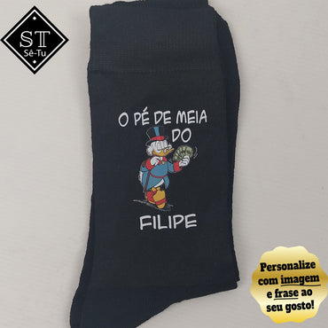 Meias Tio Patinhas Pé de Meia (Nome)