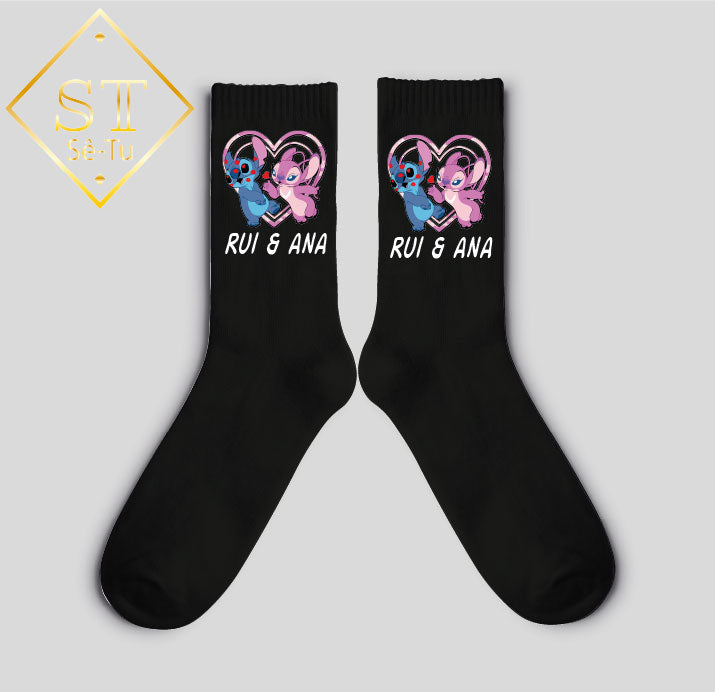 Stitch & Angel Heart Socks