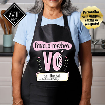 Avental Melhor Vó (nome dos Netos)