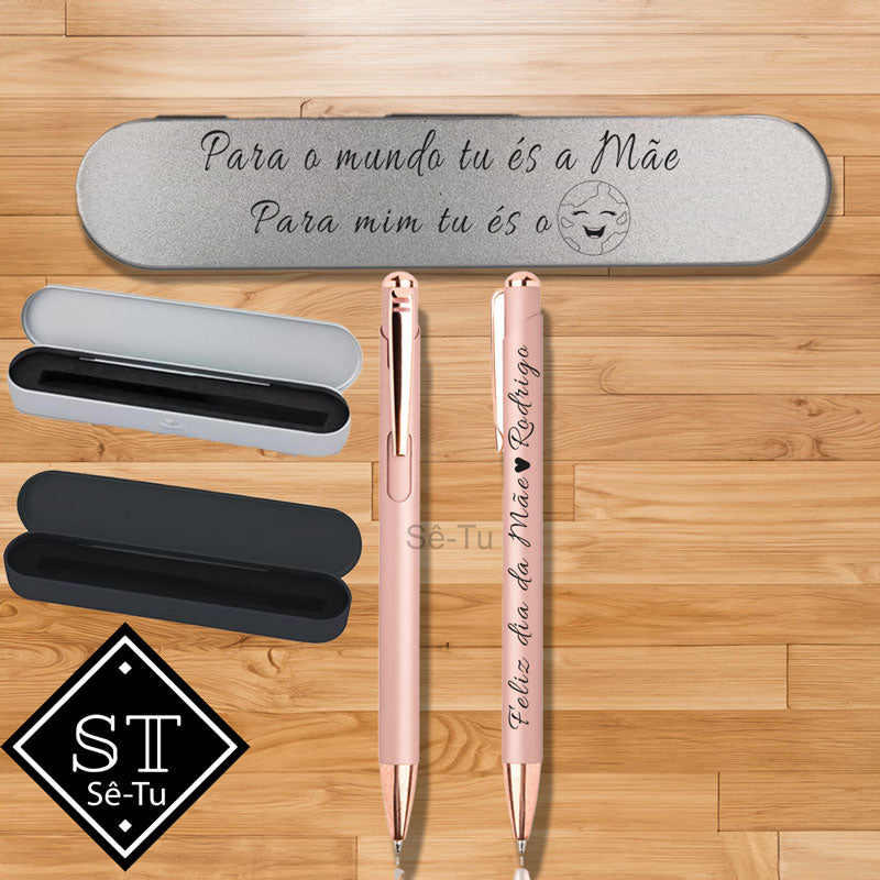 Conjunto Caneta com caixa Para o Mundo Mãe