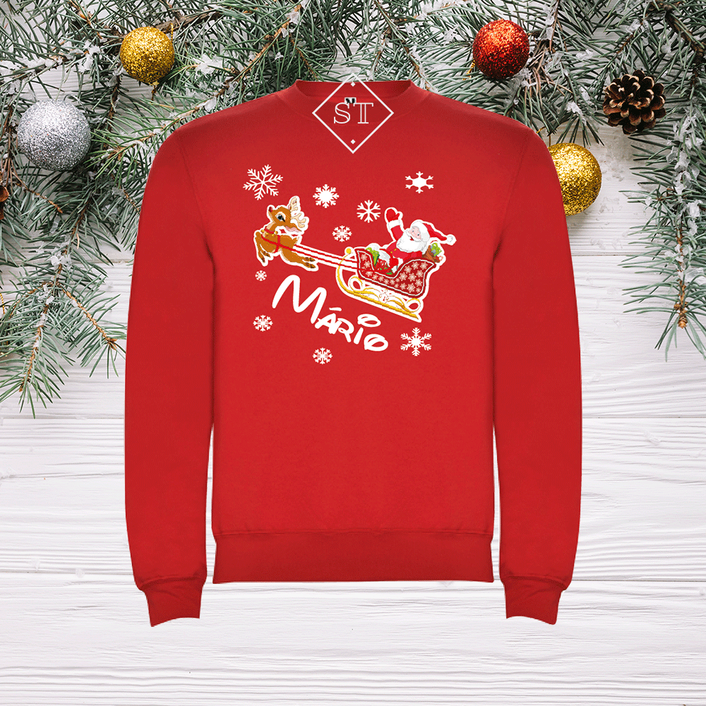 Sweatshirt Pai Natal a Voar - Criança