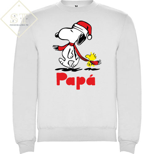 Sudadera navideña de Snoopy - Papá Noel