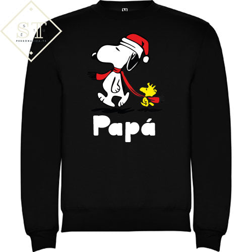 Sudadera navideña de Snoopy - Papá Noel