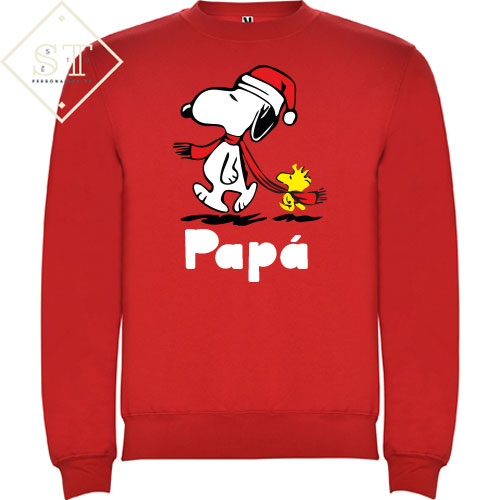 Sudadera navideña de Snoopy - Papá Noel