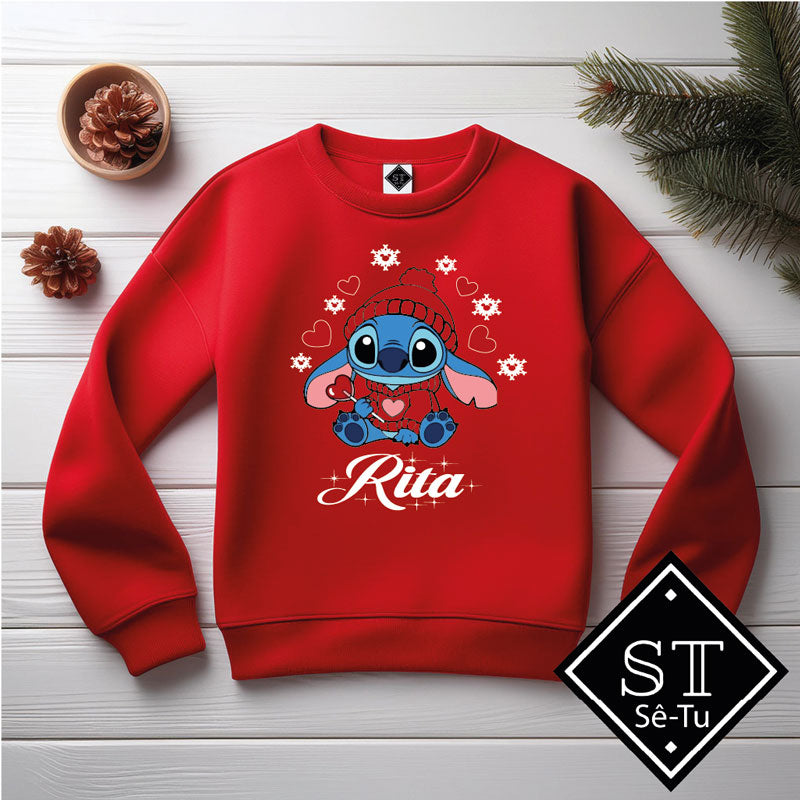 Christmas Stitch Hearts (Name)