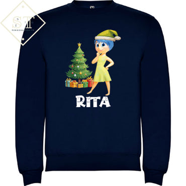 Sudadera navideña con la alegría de adentro hacia afuera