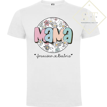Mommy Flowers T-shirt with names
