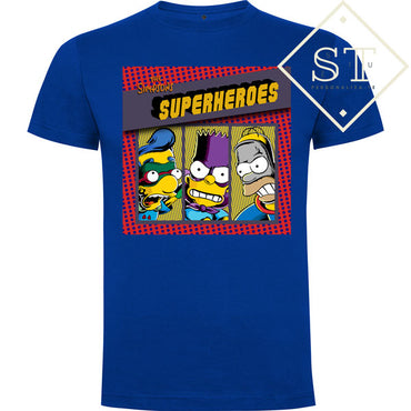 Camiseta de los superhéroes Simpson