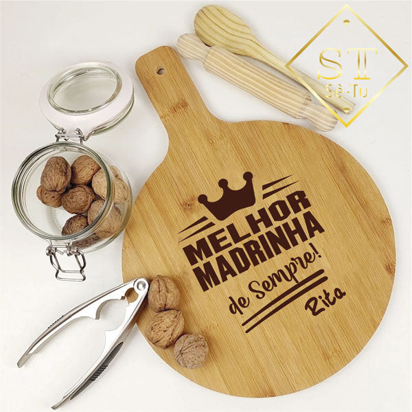 Tábua de Corte em Bambu Melhor Madrinha de Sempre