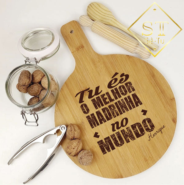 Tábua de Corte em Bambu Melhor Madrinha do Mundo