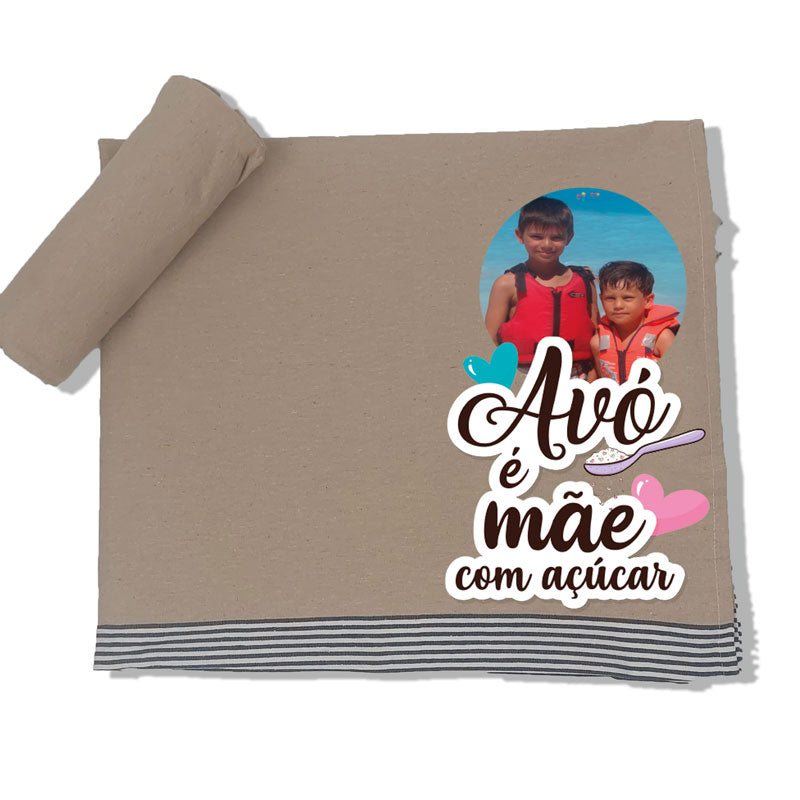 Toalha de Praia Mãe com Açucar com foto