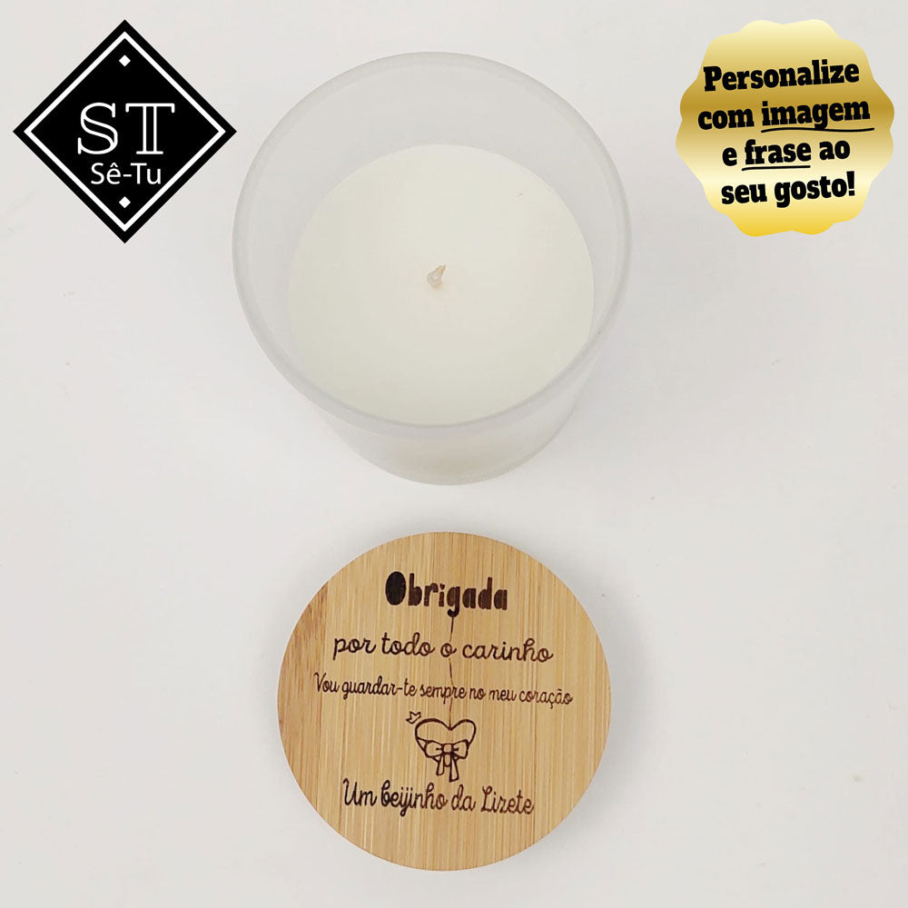 Vela Perfumada de baunilha Agradecimento, Obrigada por todo Carinho