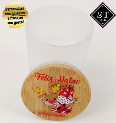 Vela Perfumada de baunilha Feliz Natal Padrinhos