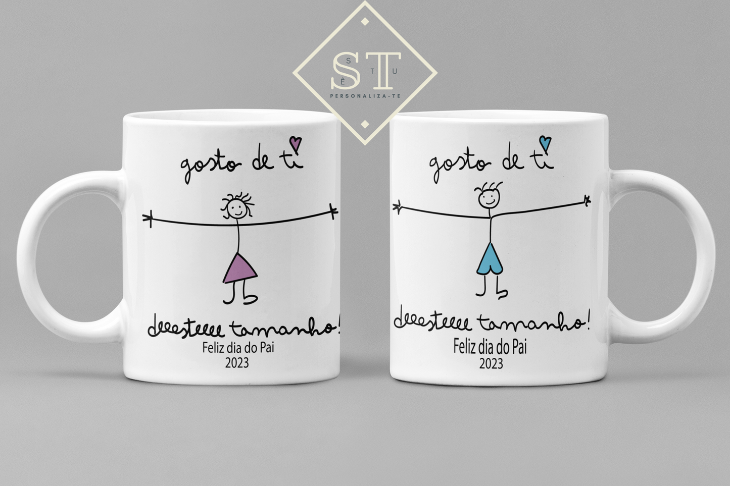 Caneca Gosto de Ti deste Tamanho... - Sê-Tu