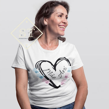 Mãe/Avó Coração com mãos - Sê-Tu