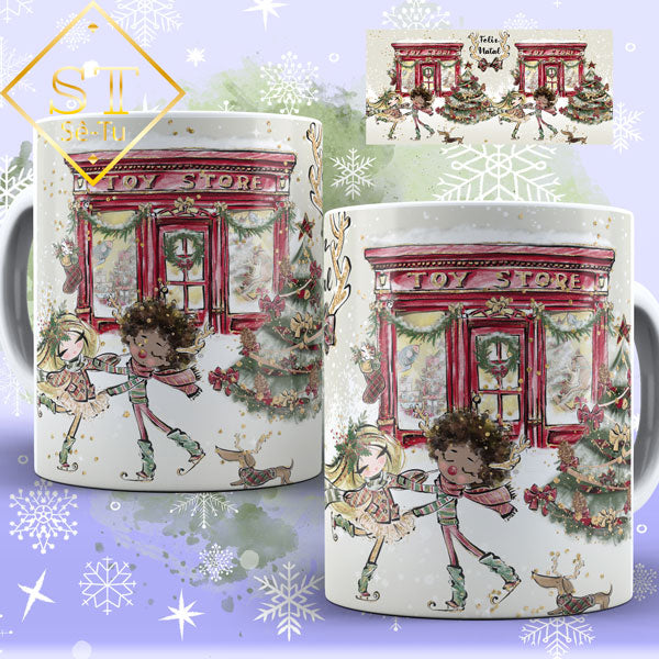 Caneca Natal Aquarela