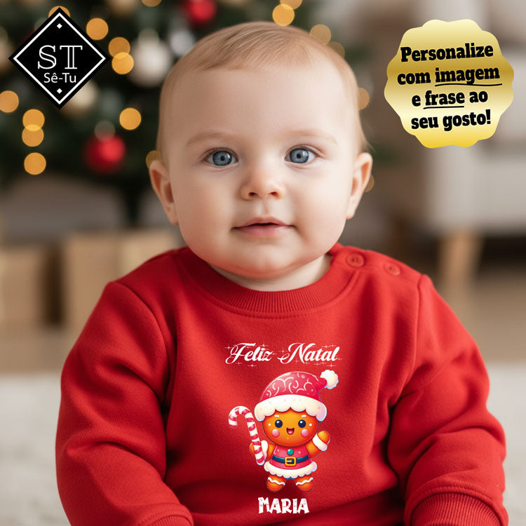 Camisola bebé Feliz Natal Bolacha 1